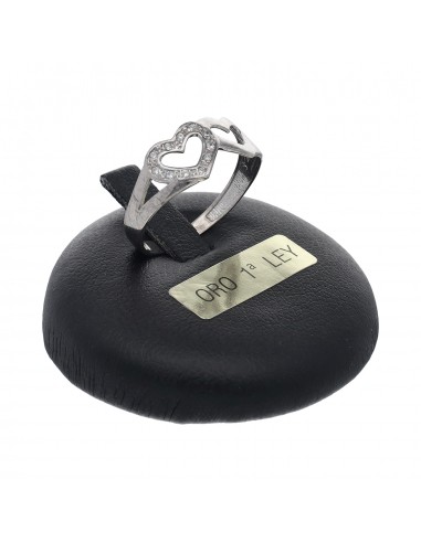Anillo de oro blanco 18 K con diseño...