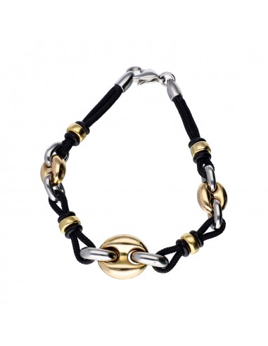 Pulsera de oro amarillo y blanco 18K...