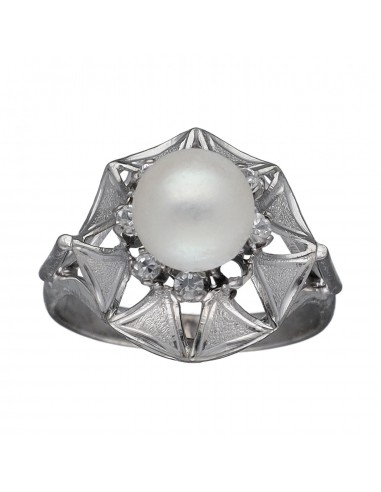 Anillo de Oro blanco con diseño...