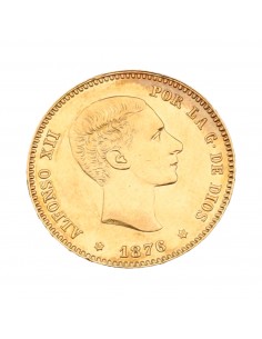 Moneda Alfonso XII 1876 oro...