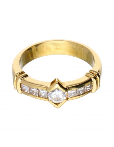 Anillo de oro 18 kl con diamantes