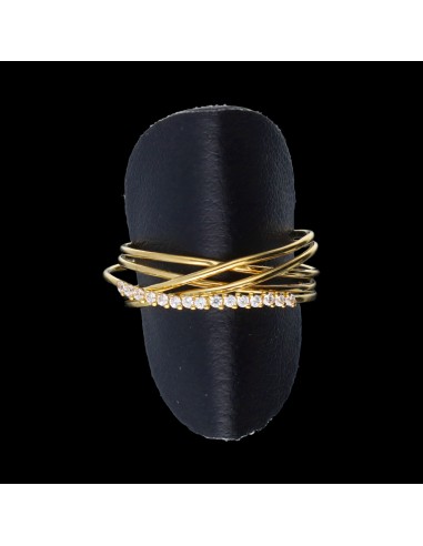 Anillo de oro 18 kl zirconitas