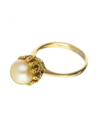 Anillo con perla oro 18 kl