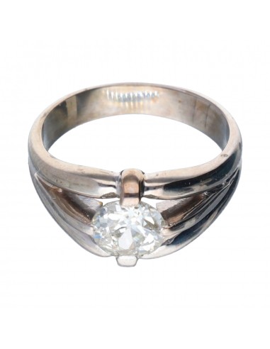 Solitario con brillante oro blanco 18kl