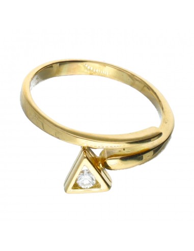 18 quilates Oro - Anillo - 0.04 ct...